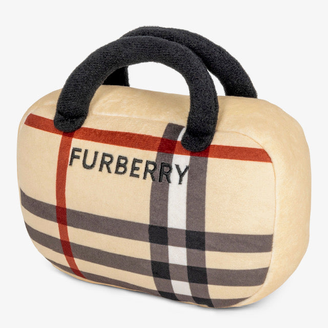 Side View Furberry Purse Dog Toy